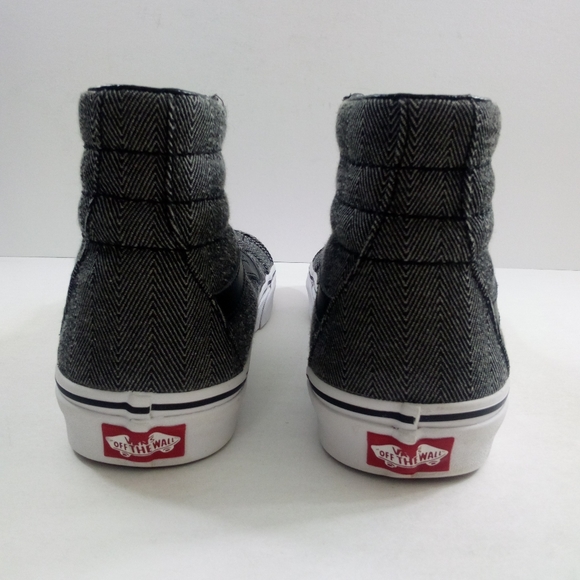 Vans Sk8-Hi Men 8 Women 9.5 Gray Black Skateboarding Shoes - Picture 4 of 8